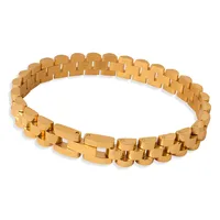 Simple Style Color Block Titanium Steel Plating Unisex Bracelets main image 5