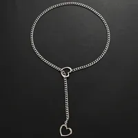 304 Stainless Steel Simple Style Hollow Out Heart Shape Pendant Necklace main image 4