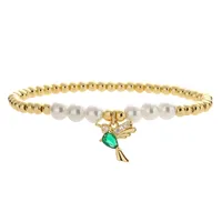 Simple Style Bird Zircon Imitation Pearl Copper Wholesale Bracelets main image 2
