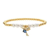 Simple Style Bird Zircon Imitation Pearl Copper Wholesale Bracelets sku image 1