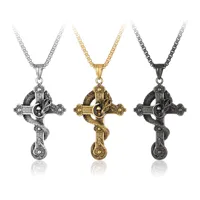 Hip-Hop Retro Cross 304 Stainless Steel Men's Pendant Necklace main image 2