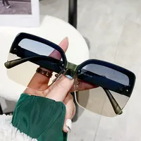 Streetwear Geometric Pc Square Half Frame Glasses main image 1