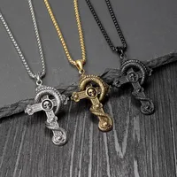 Hip-Hop Retro Cross 304 Stainless Steel Men's Pendant Necklace main image 1