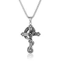 Hip-Hop Retro Cross 304 Stainless Steel Men's Pendant Necklace sku image 1