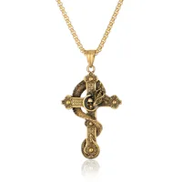 Hip-Hop Retro Cross 304 Stainless Steel Men's Pendant Necklace sku image 5