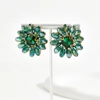 1 Pair Casual Simple Style Flower Alloy Glass Drop Earrings Ear Studs main image 9