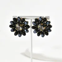 1 Pair Casual Simple Style Flower Alloy Glass Drop Earrings Ear Studs main image 6