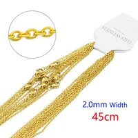 100 PCS/Package 1.5mm 201 Stainless Steel 18K Gold Plated Solid Color Polished Chain sku image 10