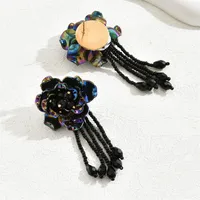 1 Pair Casual Simple Style Flower Alloy Glass Drop Earrings Ear Studs sku image 5