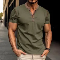 Men's Solid Color Simple Style Round Neck Short Sleeve Regular Fit Men's T-shirt main image 1