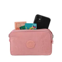 Unisex Medium Nylon Solid Color Basic Classic Style Zipper Phone Wallets main image 5
