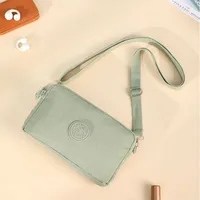 Unisex Medium Nylon Solid Color Basic Classic Style Zipper Phone Wallets main image 4
