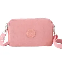 Unisex Medium Nylon Solid Color Basic Classic Style Zipper Phone Wallets sku image 8
