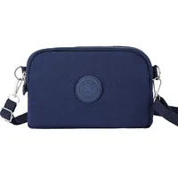 Unisex Medium Nylon Solid Color Basic Classic Style Zipper Phone Wallets sku image 3