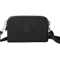 Unisex Medium Nylon Solid Color Basic Classic Style Zipper Phone Wallets sku image 2