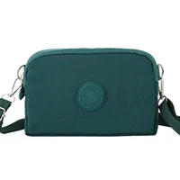 Unisex Medium Nylon Solid Color Basic Classic Style Zipper Phone Wallets sku image 7