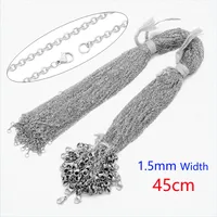 100 PCS/Package 1.5mm 201 Stainless Steel 18K Gold Plated Solid Color Polished Chain main image 4
