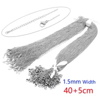 100 PCS/Package 1.5mm 201 Stainless Steel 18K Gold Plated Solid Color Polished Chain sku image 2
