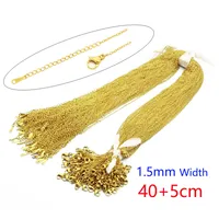 100 PCS/Package 1.5mm 201 Stainless Steel 18K Gold Plated Solid Color Polished Chain sku image 9