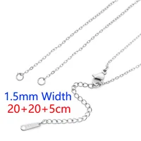 100 PCS/Package 1.5mm 201 Stainless Steel 18K Gold Plated Solid Color Polished Chain sku image 7