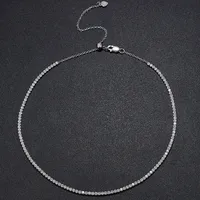 0.3ct VVS1-VVS2 Round Brilliant 925 Sterling Silver Moissanite Zircon Inlay Geometric GRA Choker main image 2