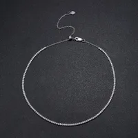 0.3ct VVS1-VVS2 Round Brilliant 925 Sterling Silver Moissanite Zircon Inlay Geometric GRA Choker sku image 3