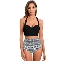 Women's Solid Color Flower 2 Pieces Set Tankinis Swimwear main image 4