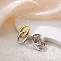 1 Pair Simple Style Oval 304 Stainless Steel Drop Earrings main image 6
