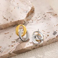 1 Pair Simple Style Oval 304 Stainless Steel Drop Earrings main image 5