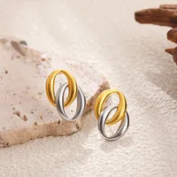 1 Pair Simple Style Oval 304 Stainless Steel Drop Earrings main image 2