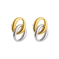 1 Pair Simple Style Oval 304 Stainless Steel Drop Earrings sku image 2