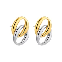 1 Pair Simple Style Oval 304 Stainless Steel Drop Earrings sku image 1