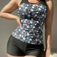 Women's Ditsy Floral 2 Pieces Set Tankinis Swimwear main image 1