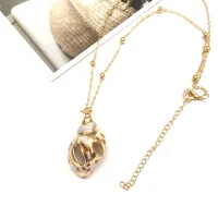 Hawaiian Modern Style Classic Style Geometric Conch Shell Shell Copper Plating Women's Pendant Necklace main image 2