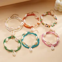 Marine Style Beach Pastoral Shell Plastic Shell Beaded Women's Anklet main image 1