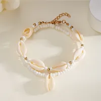 Marine Style Beach Pastoral Shell Plastic Shell Beaded Women's Anklet main image 5