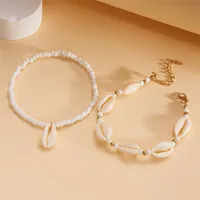 Marine Style Beach Pastoral Shell Plastic Shell Beaded Women's Anklet main image 4