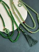 Casual Simple Style Circle Tassel Glass Wholesale Sweater Chain Long Necklace main image 5