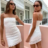 Women's Strap Dress Elegant Streetwear Strap Hollow Out Sleeveless Flower Above Knee Holiday Daily main image 1