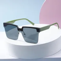 Simple Style Streetwear Solid Color Tac Square Half Frame Glasses main image 5