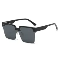Simple Style Streetwear Solid Color Tac Square Half Frame Glasses main image 4