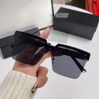 Simple Style Streetwear Solid Color Tac Square Half Frame Glasses sku image 1