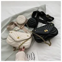 Wonmen's Small Pu Leather Solid Color Fashion Square Buckle Crossing Bag Shoulder Bag main image 7