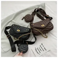 Wonmen's Small Pu Leather Solid Color Fashion Square Buckle Crossing Bag Shoulder Bag main image 6