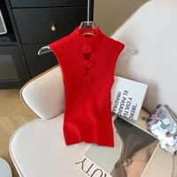 Women's Vest Tank Tops Hollow Out Casual Solid Color main image 2