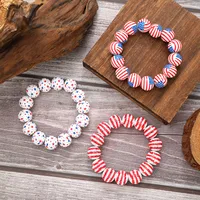 Classic Style Star Stripe Wood Wholesale Bracelets main image 1
