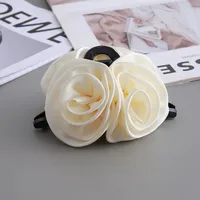Women's Elegant Princess Pastoral Rose Satin Hair Claws sku image 1