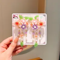 Women's Casual Simple Style Color Block Plastic Patchwork Floral Hair Clip sku image 8