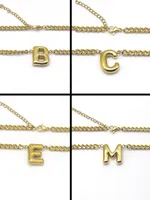 201 Stainless Steel 304 Stainless Steel 18K Gold Plated Simple Style Letter Pendant Necklace main image 4