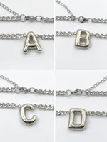 201 Stainless Steel 304 Stainless Steel 18K Gold Plated Simple Style Letter Pendant Necklace main image 3